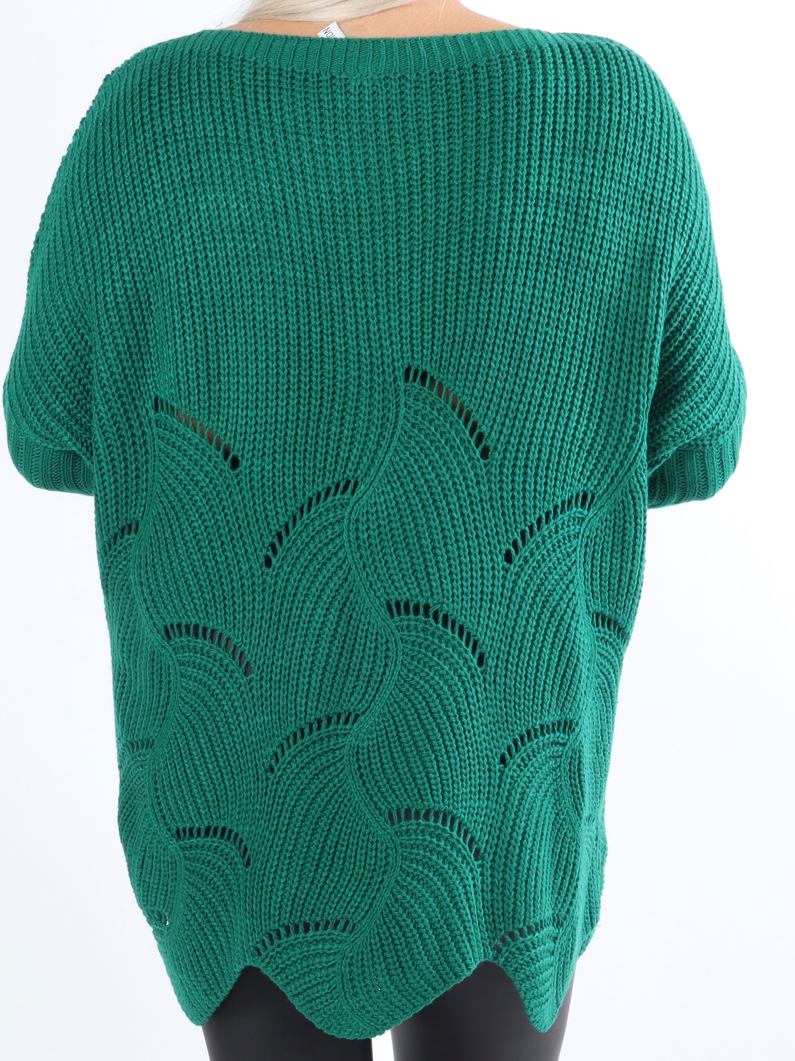 Perle - Vacker plus size-stickning med vita pärlor